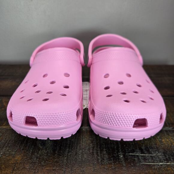 NEW Crocs Classic Slip On Clogs Mens Size 9 Sandals Water Friendly Tweed Pink - Picture 3 of 13